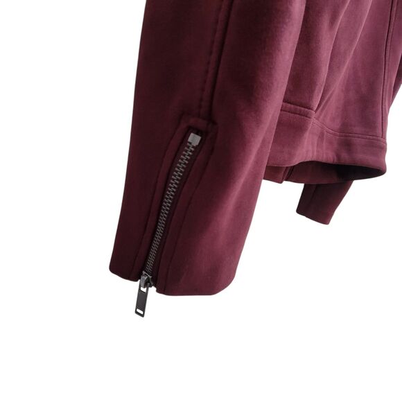 Old Navy Wine Suede Feel Zipper Jacket Size Medium - Picture 5 of 9